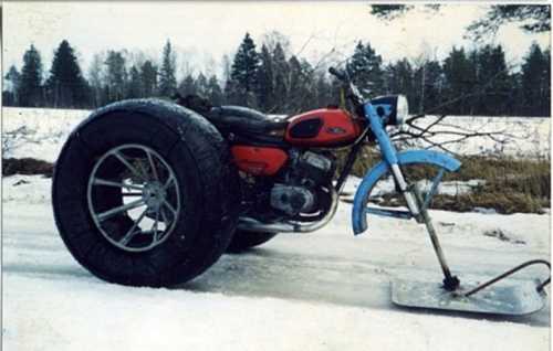 Снегоход из мотоцикла