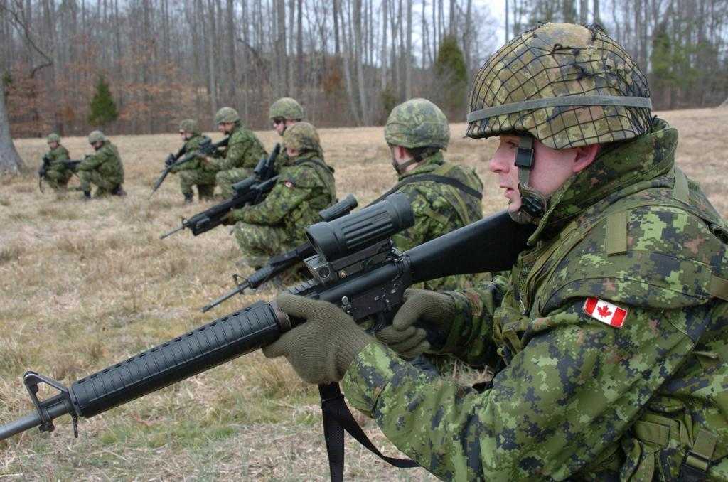 Солдат с канадским аналогом М16