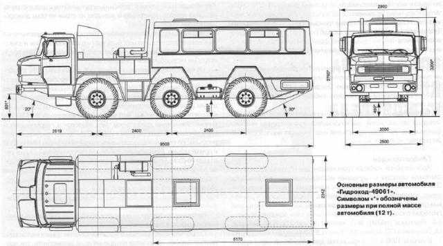 Схема автомобиля ЗИЛ 49061