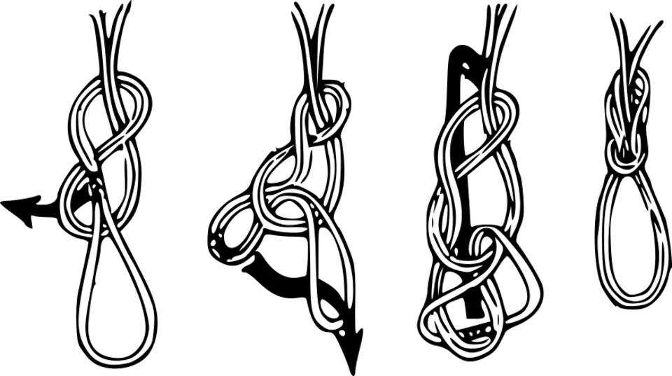 Схема вязания узла 