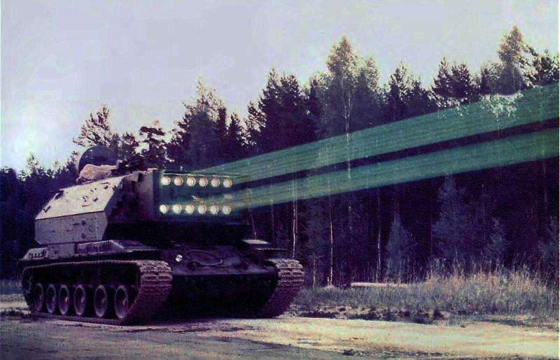 Лазерный танк в деле